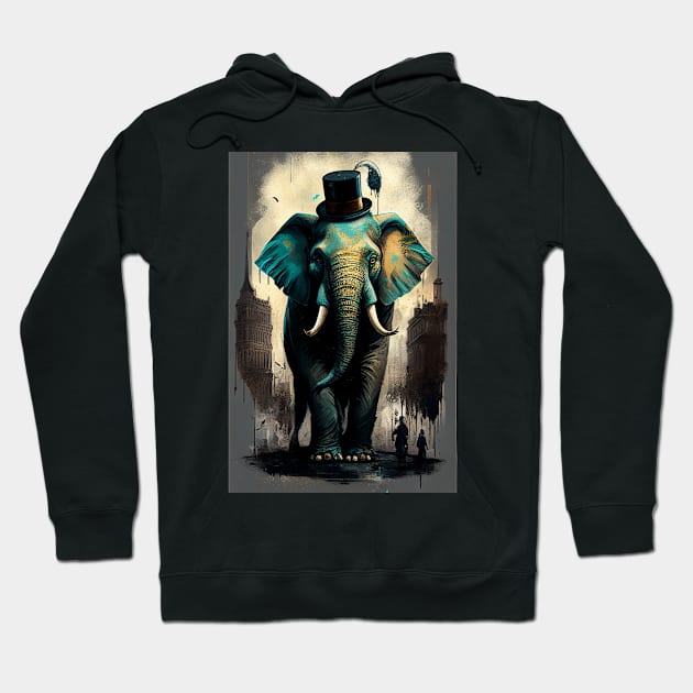Dapper Elephant Hoodie by Legendary T-Shirts